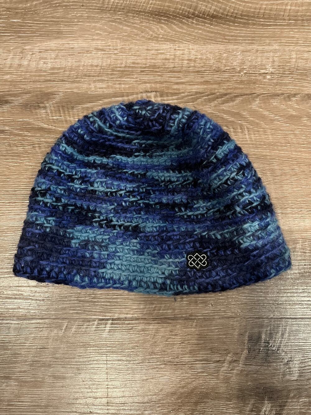 Sherpa Adventure Gear knit beanie hat blue striped